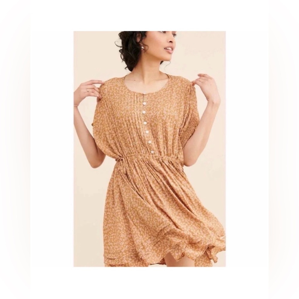 Free People Cinched Floral Mini Dress